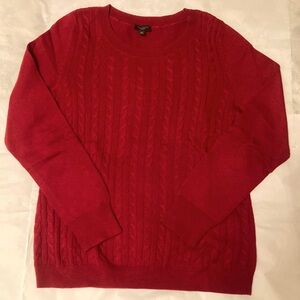 Talbots Cabled Crewneck Sweater